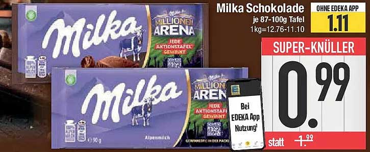 Milka Schokolade je 87-100g Tafel