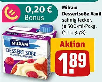 Milram Dessertsauce Vanille 500 ml