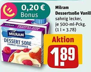 Milram Dessertsauce Vanille 500-ml-Packung