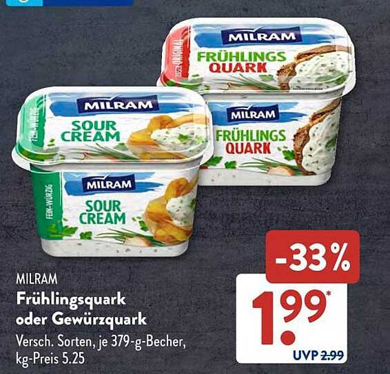 MILRAM Frühlingsquark oder Gewürzquark