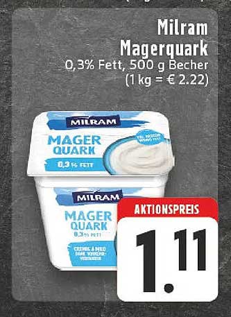 Milram Magerquark 0,3% Fett, 500 g Becher