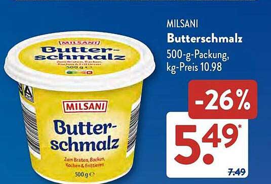 Milsani Butterschmalz 500-g-Packung