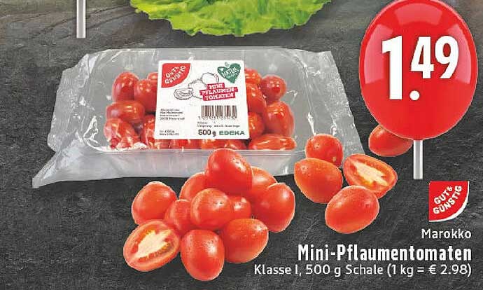 Mini-Pfläumertomaten 500 g - Klasse I