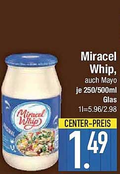 Miracel Whip, auch Mayo je 250/500ml Glas