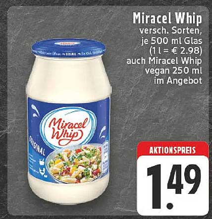 Miracel Whip - Verschiedene Sorten, je 500 ml Glas