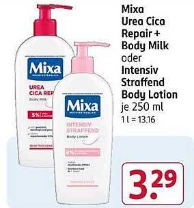 Mixa Urea Cica Repair + Body Milk oder Intensiv Straffend Body Lotion je 250 ml