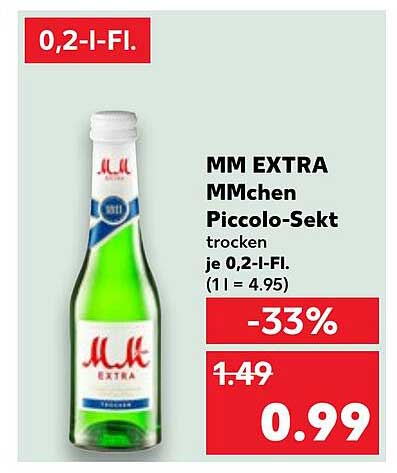 MM EXTRA MMchen Piccolo-Sekt trocken 0,2 l