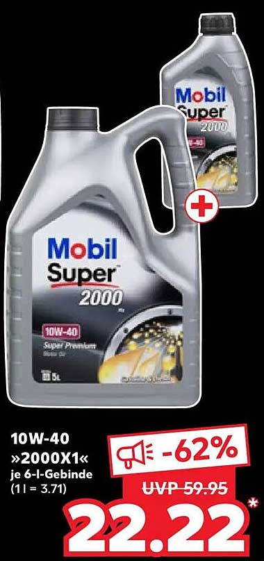 Mobil Super 2000 10W-40 Motoröl - 5 Liter