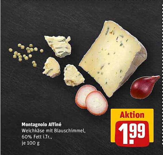 Montagnolo Affiné Weichkäse mit Blauschimmel, 60% Fett i.Tr., je 100 g