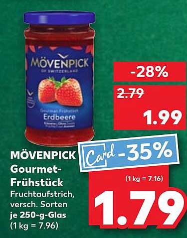 MÖVENPICK Gourmet-Frühstück Erdbeere Fruchtaufstrich 250 g