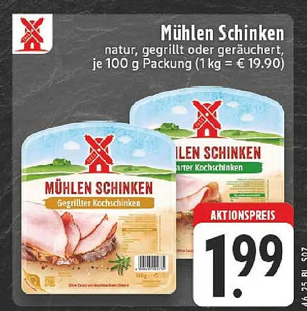 Mühlen Schinken - Natur, gegrillt oder geräuchert, je 100 g