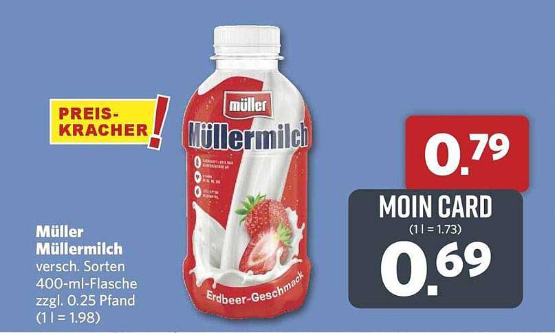 Müller Müllermilch verschiedene Sorten 400-ml-Flasche