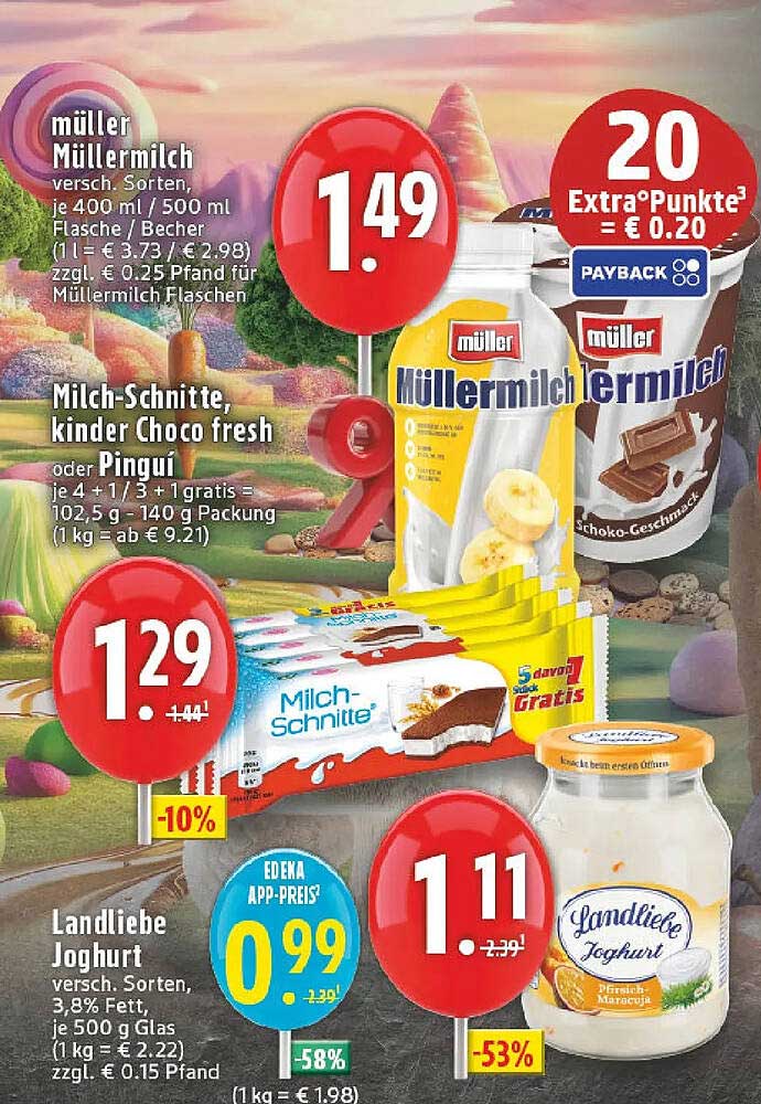 Müllermilch, Milch-Schnitte und Landliebe Joghurt – Ihre süßen Genießer-Angebote!