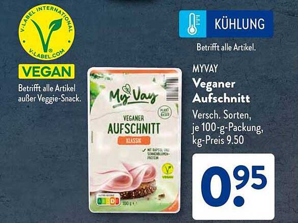 MYVAY Veganer Aufschnitt