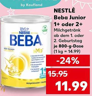 NESTLÉ Beba Junior 1+ oder 2+ Milchgetränk