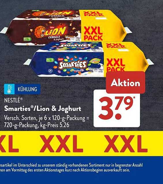 NESTLÉ Smarties®/Lion & Joghurt, 720 g
