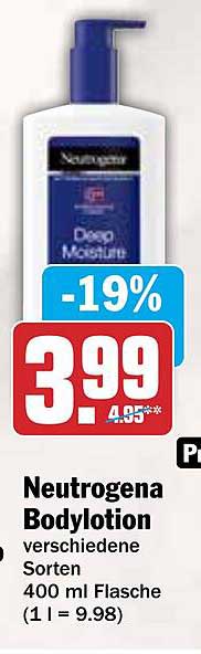 Neutrogena Bodylotion verschiedene Sorten 400 ml Flasche