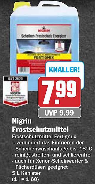 Nigrin Frostschutzmittel Fertigmix 5 L