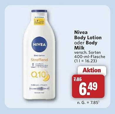 Nivea Body Lotion oder Body Milk 400-ml-Flasche