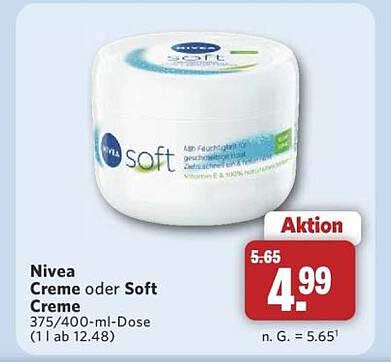 Nivea Creme oder Soft Creme 375/400-ml-Dose