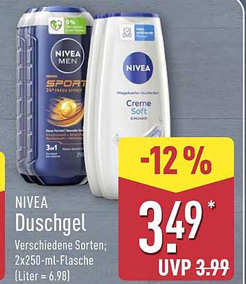 NIVEA Duschgel - Verschiedene Sorten; 2x250-ml-Flasche