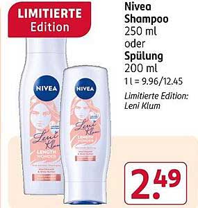 Nivea Shampoo 250 ml oder Spülung 200 ml - Limitierte Edition: Leni Klum