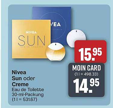 Nivea Sun oder Creme Eau de Toilette 30-ml-Packung