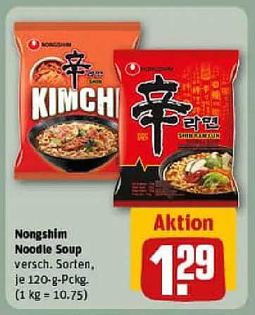 Nongshim Noodle Soup - Verschiedene Sorten