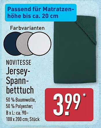 NOVITESSE Jersey-Spannbettuch