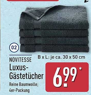 NOVITESSE Luxus-Gästetücher 4er-Pack
