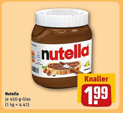 Nutella 450-g-Glas für nur 1,99 €
