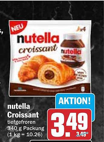 Nutella Croissant tiefgefroren 340 g