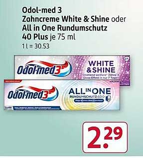 Odol-med 3 Zahnpasta White & Shine oder All in One Rundumschutz 40 Plus