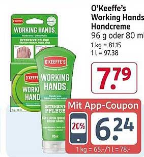 O'Keeffe's Working Hands Handcreme 96 g oder 80 ml