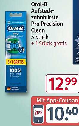 Oral-B Aufsteckzahnbürste Pro Precision Clean 5 Stück + 1 Stück gratis