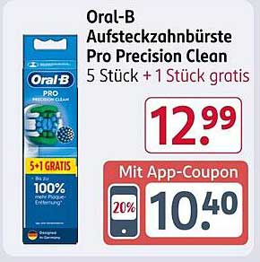 Oral-B Aufsteckzahnbürste Pro Precision Clean 5 Stück + 1 Stück gratis