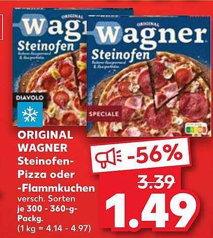 ORIGINAL WAGNER Steinofen-Pizza oder Flammkuchen
