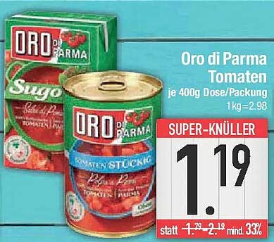Oro di Parma Tomaten, je 400g Dose/Packung