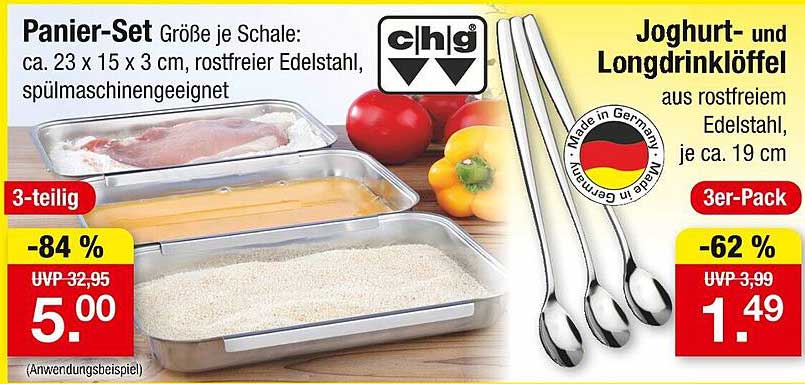 Panier-Set 3-teilig aus rostfreiem Edelstahl