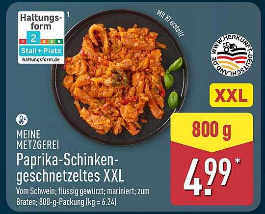 Paprika-Schinken-geschnetzeltes XXL
