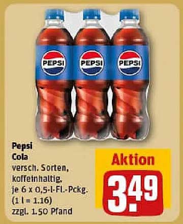 Pepsi Cola - 6 x 0,5 l Flasche