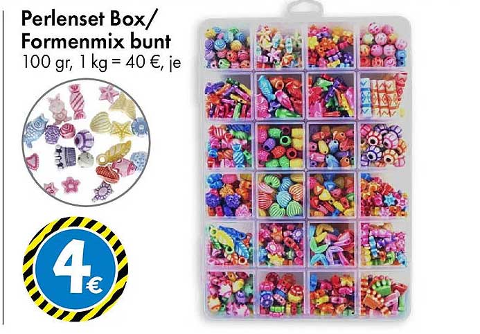 Perlenset Box / Formenmix bunt