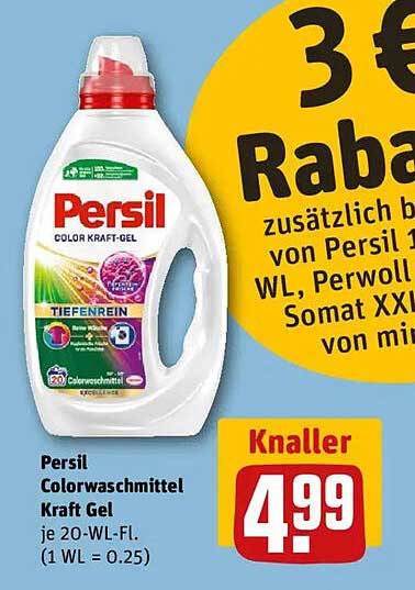 Persil Colorwaschmittel Kraft Gel je 20-WL-Fl.