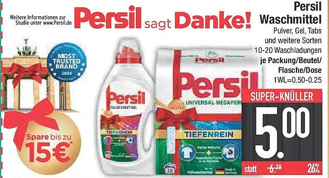 Persil Waschmittel - Tiefenrein für strahlende Sauberkeit