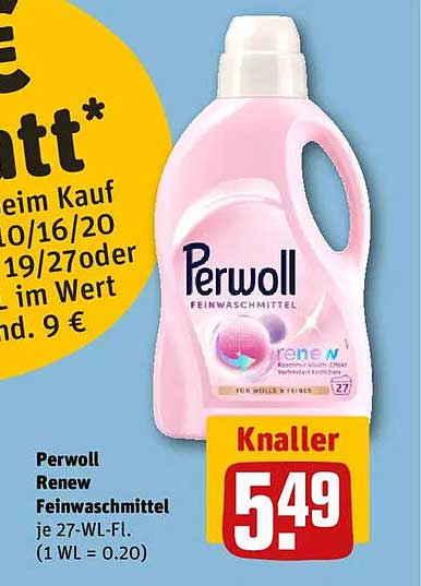 Perwoll Renew Feinwaschmittel 27-WL-Fl. je 5,49
