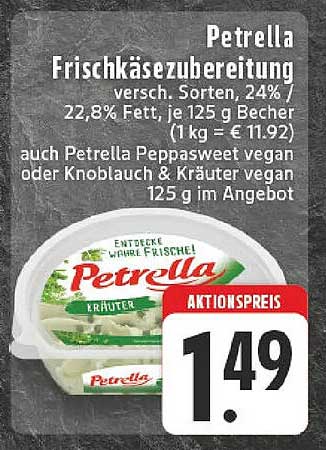 Petrella Frischkäsezubereitung 125 g Becher - Aktionspreis