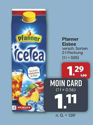 Pfanner Eistee verschiedene Sorten 2-l-Packung