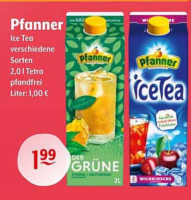 Pfanner Ice Tea – verschiedene Sorten 2,0l Tetra pfandfrei