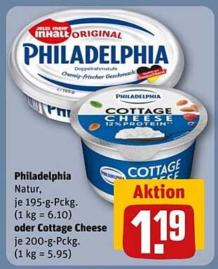 Philadelphia Natur oder Cottage Cheese im Angebot