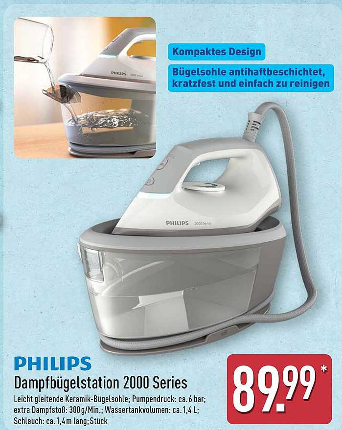 PHILIPS Dampf Bügelstation 2000 Series